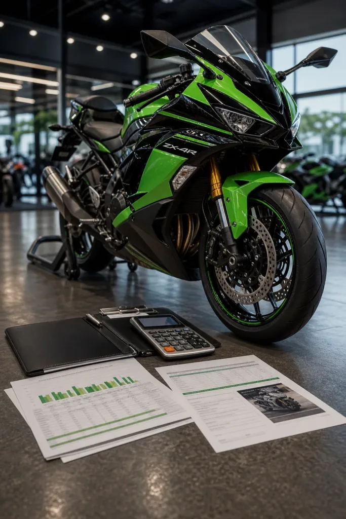 Consórcio kawasaki ninja zx-4r se para sua esportiva